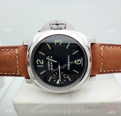 Swiss Replica Panerai Luminor Marina Acciaio PAM 111 Watch SS Green Markers watches