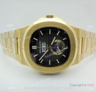 Copy Patek Philippe Nautilus Annual Calendar Moonphase Watch Yellow Gold watches