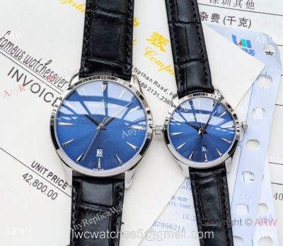 Low Price Copy Jaeger LeCoultre Master QUARTZ Watches SS Blue Dial watches