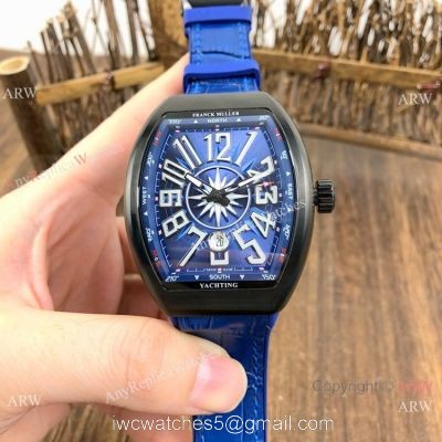 Copy Franck Muller Vanguard V45 Men Watch Black and Blue watches