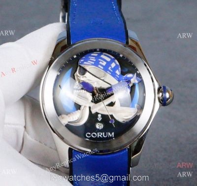 Best Quality Replica Corum Bubble Privateer Watches Stainless Steel Blue Strap Corum Watch watches