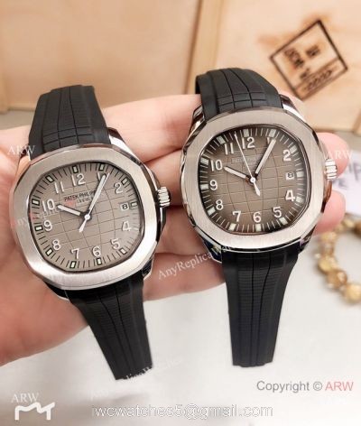 Copy Patek Philippe Geneve Aquanaut 40mm Watches SS Gray Dial Automatic watches