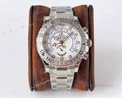 VR Factory New Rolex Yacht Master ii White Face Stainless Steel Fake Watch watches