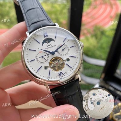 IWC Moonphase Tourbillon White Dial Watches Replica IWC Watch watches