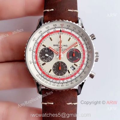 Swiss Grade Breitling Navitimer B01 TWA Limited Edition White Dial Watch A7750 Movement watches