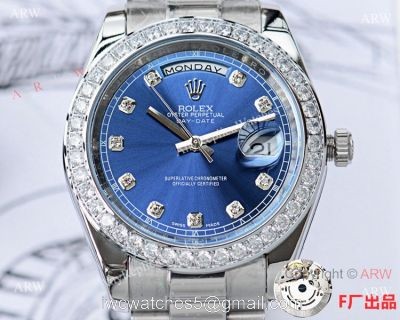 NEW UPGRADED Rolex Day Date 2 Blue Diamond Dial President Watch 41mm watches