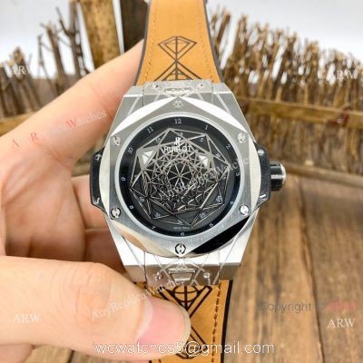 Best Replica Hublot Big Bang Sang Bleu II Automatic Watches SS Case watches