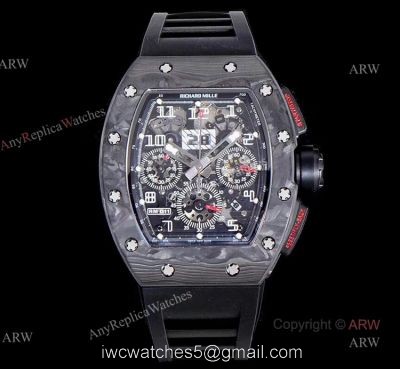 KV Factory Swiss Replica Richard Mille RM 011 All Black Carbon Watch watches