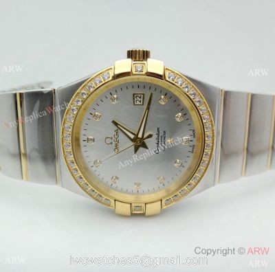 Replica Omega Constellation Two Tone Diamond Watch 38mm Men watches