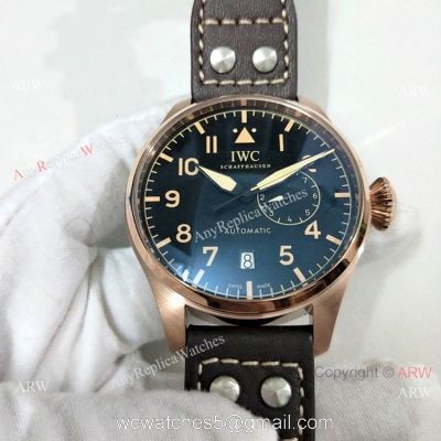 Copy IWC Big Pilot Power Reserve Mens Watch Rose Gold Black Dial watches