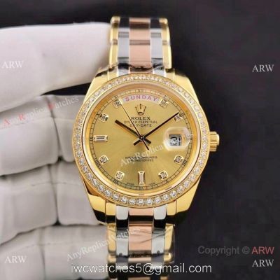 Rolex Day Date Special Edition Watch 40mm Gold Diamond Dial watches