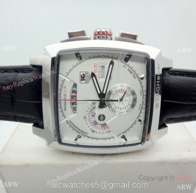 High Quality Fake Tag Heuer Monaco Calibre 12 Watch SS White Dial watches
