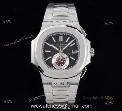 New Patek Philippe Nautilus Stainless Steel Black Dial Patek 5980 Swiss Copy Watch watches