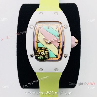VS Factory Swiss Richard Mille RM07-03 BonBon Watch Ceramic Green Rubber Strap watches