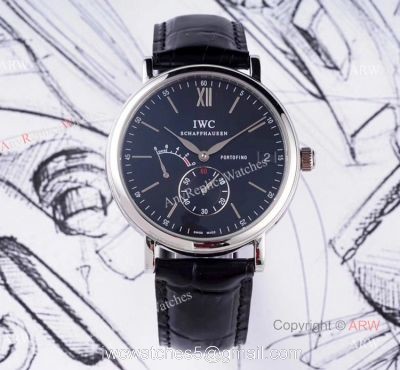 Swiss Replica IWC Portofino 8 Days Black Dial Power Reserve Automatic Watch watches