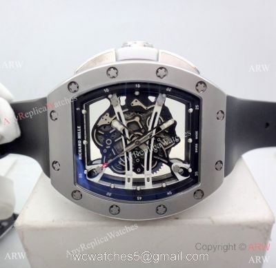 Swiss Richard Mille Rm61-01 Yohan Blake Tourbillon Watch Black Rubber Strap watches