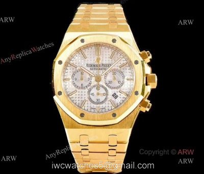 OM Factory Swiss Replica Audemars Piguet Royal Oak Silver And Gold Chronograph Watch watches