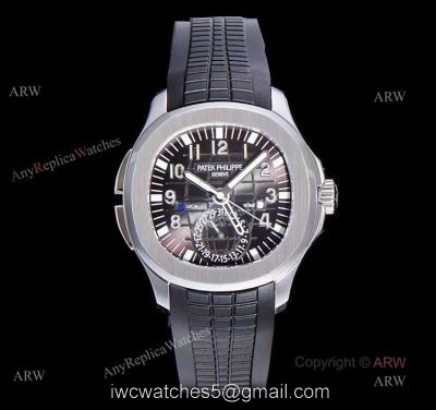 (GR) V2 New Upgraded 5164A Patek Philippe Aquanaut Grey Dial Black Rubber Swiss Replica Watch watches