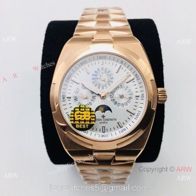 GB Factory Replica Vacheron Constantin Overseas Perpetual Calendar Rose Gold Watch Cal 1120QP Movement watches