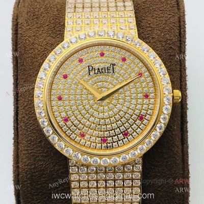 High End Replica Gold Piaget Diamond Watch Swiss Quartz Watch For Lovers watches