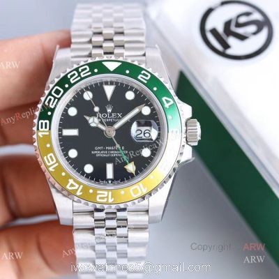 KS Factory New Rolex GMT Master II 126710BLRO With Sprite Bezel Swiss Replica Watch watches