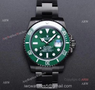 V6 Factory Rolex Blaken Submariner Green Dial Knockoff Watch Swiss 3135 For Men watches