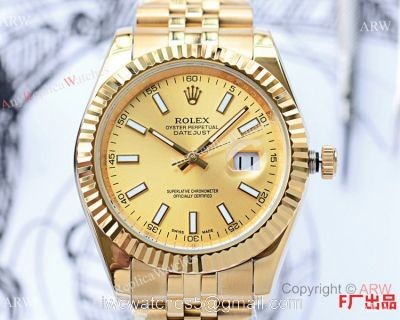NEW UPGRADED Copy Rolex Datejust 2 Yellow Gold Watches 41mm watches