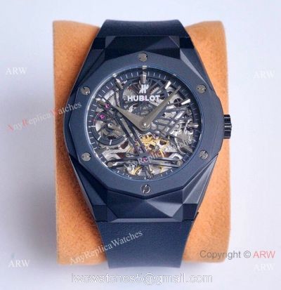 Copy Hublot Classic Fusion Skeleton All Black Watches Automatic watches