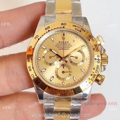 1:1 Best Edition Copy Rolex Daytona Two Tone 40mm Watch Noob Factory Swiss 4130 watches