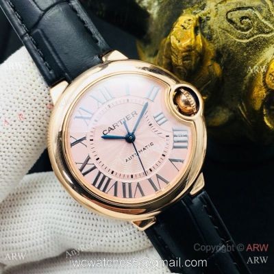 V6 Factory Swiss Cartier Ballon Bleu De Rose Gold Dial Watch 33mm Automatic watches