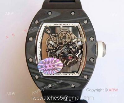 KV Factory Swiss Replica Richard Mille RM055 Carbon Fiber Skeleton Watches For Men watches