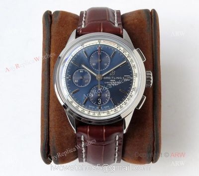 (BLS) New Breitling Knockoff Watches For Sale Replica Breitling Premier Chronograph Blue Face Watch watches