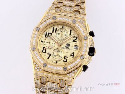 Replica Audemars Piguet Ice Royal Oak Chronograph Watch Audemars Piguet Yellow Gold watches