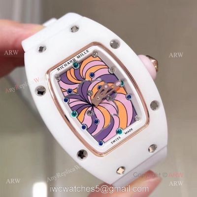 New Copy Richard Mille RM 07-03 Cupcake BonBon White Ceramic Ladies Watch watches