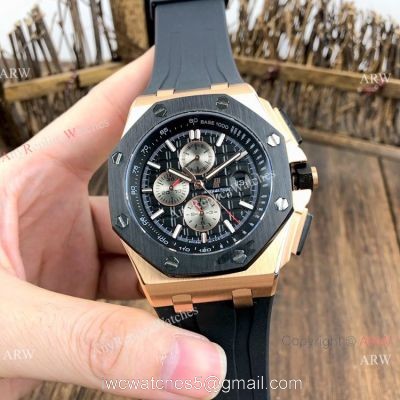 Copy Audemars Piguet Royal Oak Offshore Watch Rose Gold White Face watches