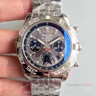 Swiss Breitling 1884 Replica Chronometre Certifie Stainless Steel Grey Dial Mens Watch watches