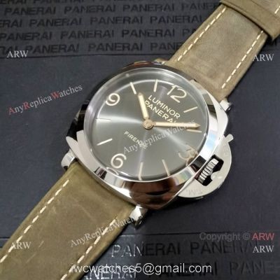 Luminor Panerai Gray Dial Gray Leather Strap Replica Watch P.3000 watches