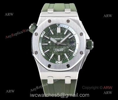 New JF Factory Audemars Piguet Royal Oak Offshore Diver 15710 Green Dial Watch Replica watches