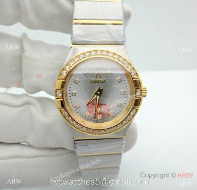 Best Copy Omega Constellation Two Tone watch Women 28mm Quartz watches