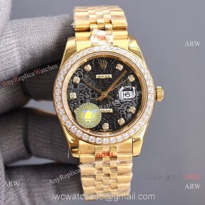 Swiss Quality Rolex Datejust II Citizen 8215 Watch Gold Jubilee Black Micro Dial 41mm watches
