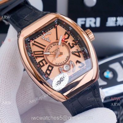 Best Replica Franck Muller Vanguard Yachting v45 Watches Rose Gold Dial watches