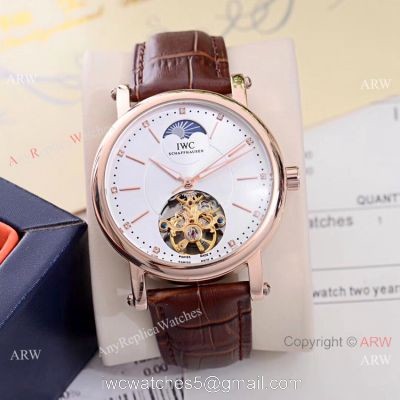 Copy IWC Schaffhausen Tourbillon Moon Face Watches 42mm Low Price watches