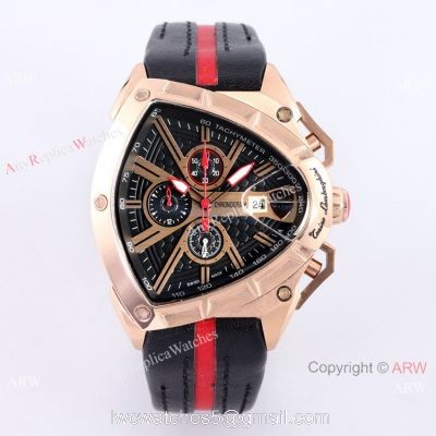 New Copy Lamborghini Spyder 9004 Rose Gold Chrono Watch watches