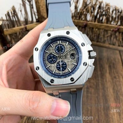 Copy Audemars Piguet Royal Oak Offshore Watches Gray Dial Rubber Strap watches