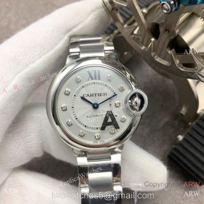 V6 Factory Cartier Ballon Bleu De 33mm Replica Watch Stainless Steel watches