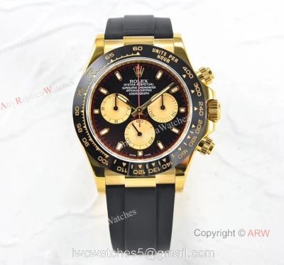 1:1 Noob Factory V3 Rolex Paul Newman Daytona Rubber Strap Yellow Gold Watch watches
