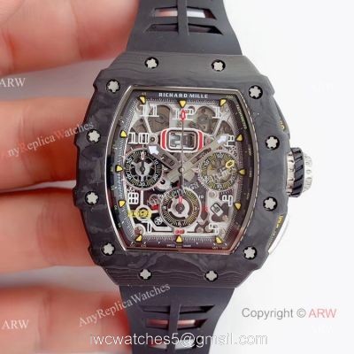 V2 NEW UPGRADED KV Factory Best Fake Richard Mille RM011 Carbon Case Chrono Automatic Watch watches