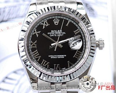 NEW UPGRADED Copy Rolex Jubilee Datejust 2 Watches SS Black Roman Face watches