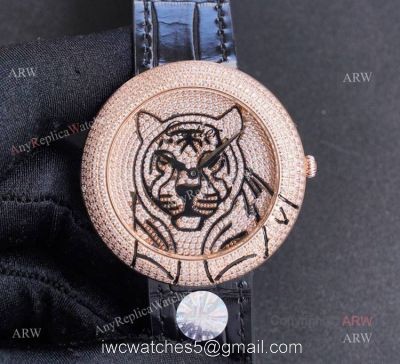 Swiss Copy Cartier Panther Rose Gold Diamond Watch For Men watches