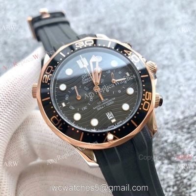 Omega Seamaster 300M Chronograph 2-Tone Rose Gold Omega Clone Watch watches